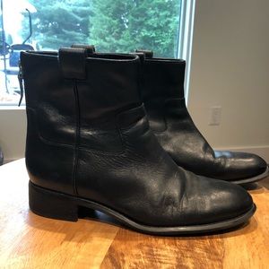 Nine West black leather ankle boots Sz 7.5